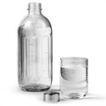 Bouteille en verre Aarke Pro - 800ml - Transparente / Acier