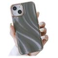 Coque iPhone 14 en TPU Revêtue Série Abstract - Grise
