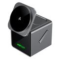 Acefast E34 3-en-1 Station de recharge électrique sans fil pour Smartphone, Smartwatch et écouteurs - Noir