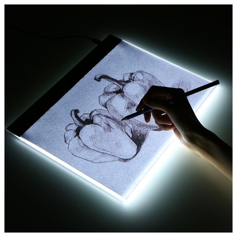 Acrylic LED Drawing / Stencil Board A4, 235x330mm