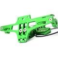 Support de plaque d'immatriculation moto en alliage d'aluminium CNC ajustable Support télescopique avec éclairage LED