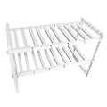 Etagère de rangement réglable pour évier - Blanc