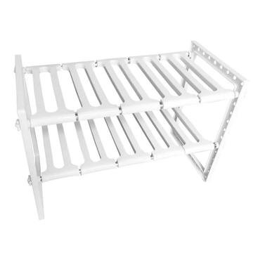 Etagère de rangement réglable pour évier - Blanc