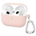 Étui AirPods 3 en Silicone avec Porte-clés A060 - Rose Clair