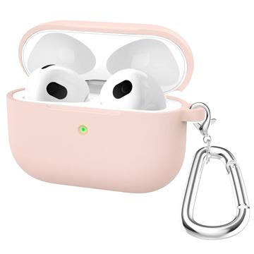 Étui AirPods 3 en Silicone avec Porte-clés A060 - Rose Clair