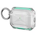 Étui de protection AirPods Pro 3 en TPU souple bicolore - Vert / Transparent