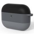 AirPods Pro 3 Étui en silicone antichoc dégradé avec mousqueton - Noir