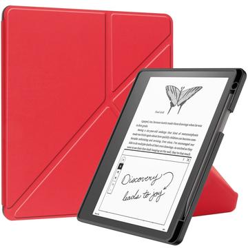 Étui à Rabat Amazon Kindle Scribe - Origami Stand - Rouge