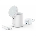 Anker MagGo 623 2-in-1 iPhone Wireless Charger - 7.5W - White
