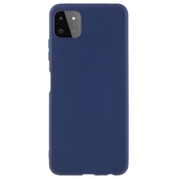 Coque Samsung Galaxy A22 5G, Galaxy F42 5G en TPU Mate Anti-Empreintes - Bleu Foncé