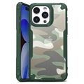 Coque Hybride iPhone 15 Pro Max Antichoc - Camouflage - Verte