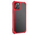 Coque Hybride iPhone 14 Pro Max Antichoc - Fibre de Carbone - Rouge