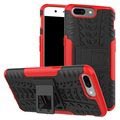 Coque Hybride Antidérapante pour OnePlus 5 - Rouge / Noir