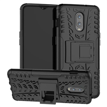 Coque Hybride OnePlus 6T Antidérapante avec Béquille - Noire