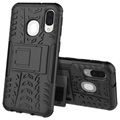 Coque Hybride Samsung Galaxy A40 Antidérapante avec Béquille - Noire