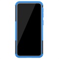 Coque Hybride Samsung Galaxy A40 Antidérapante avec Béquille - Bleu / Noir