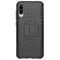 Coque Hybride Samsung Galaxy A70 Antidérapante avec Béquille - Noire