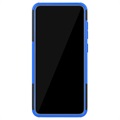 Coque Hybride Samsung Galaxy A70 Antidérapante avec Béquille - Bleu / Noir
