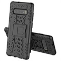 Coque Hybride Samsung Galaxy S10 Antidérapante avec Béquille - Noire