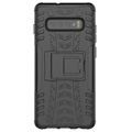 Coque Hybride Samsung Galaxy S10 Antidérapante avec Béquille - Noire