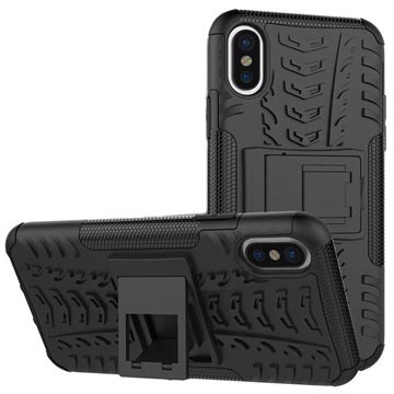 Coque Hybride Antidérapante pour iPhone X / iPhone XS - Noire