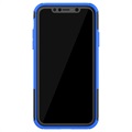 Coque Hybride iPhone 11 Antidérapante avec Béquille - Bleu / Noir