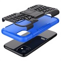 Coque Hybride iPhone 11 Antidérapante avec Béquille - Bleu / Noir