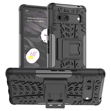 Coque Hybride Google Pixel 7a Antidérapante avec Béquille - Noire