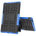 Coque Hybride Lenovo Tab K10 Antidérapante avec Support - Noire / Bleue