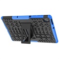Coque Hybride Lenovo Tab K10 Antidérapante avec Support - Noire / Bleue