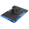 Coque Hybride Lenovo Tab K10 Antidérapante avec Support - Noire / Bleue