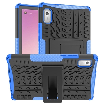 Coque Hybride Lenovo Tab M9 Antidérapante avec Béquille - Bleu / Noir