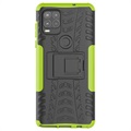 Coque Hybride Xiaomi Redmi 9C, Redmi 9C NFC Antidérapante avec Béquille - Vert / Noir