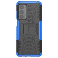 Coque Hybride Antidérapante Motorola Edge (2021) avec Béquille - Bleue / Noire