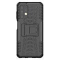 Coque Hybride Samsung Galaxy A13 Antidérapante avec Béquille - Noire