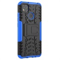 Coque Hybride Xiaomi Redmi 9C, Redmi 9C NFC Antidérapante avec Béquille - Bleu / Noir