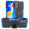 Coque Hybride Xiaomi Redmi Note 11/11S Antidérapante avec Béquille - Bleue / Noire