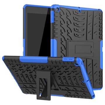 Coque Hybride iPad 10.2 2019/2020/2021 Antidérapante avec Béquille - Bleu / Noir