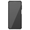 Coque Hybride Samsung Galaxy A12 Antidérapante avec Béquille - Noire
