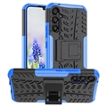 Coque Hybride Samsung Galaxy A34 5G Antidérapante avec Béquille - Bleue