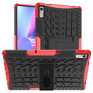 Coque Hybride Lenovo Tab P11 Gen 2 Antidérapante avec Béquille - Rouge