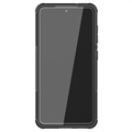 Coque Hybride Samsung Galaxy S21 FE 5G Antidérapante avec Béquille - Noire