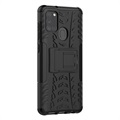 Coque Hybride Samsung Galaxy A21s Antidérapante avec Béquille - Noir