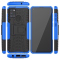 Coque Hybride Samsung Galaxy A21s Antidérapante avec Béquille - Bleu / Noir