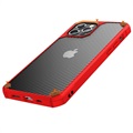 Coque Hybride iPhone 14 Pro Max Antichoc - Fibre de Carbone - Rouge