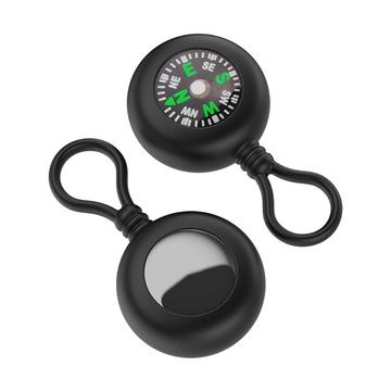 Apple AirTag 1/2 Étui en silicone avec boussole - Noir