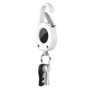 Apple AirTag Clip-And-Go Etui avec mousqueton - Blanc
