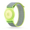 Poignet Apple AirTag Tech-Protect en nylon pour enfants - Lime