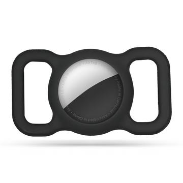 Apple AirTag Tech-Protect Étui en silicone lisse pour collier d\'animal de compagnie - Noir