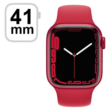 Apple Watch 7 WiFi MKN23FD/A - Aluminium, Bracelet Sport Rouge, 41mm